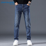 真维斯（Jeanswest）牛仔裤男2025秋冬简约时尚复古潮牌休闲通勤长裤子男深蓝色32