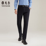 雅戈尔（YOUNGOR）休闲裤男DP棉免烫不易皱裤子自然垂顺易打理新品 VCDP329979AWA黑色 36 90A