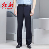 红都中年男士西裤夏装簿款商务工装上班西装裤男正装职业装直筒长裤 KW5663-1 35 腰围92CM(二尺七寸五)