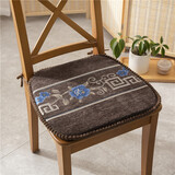 罗兰家纺 餐椅垫坐垫椅子凳子垫子带绑带椅垫 餐桌椅加厚可拆洗实木餐椅垫 国韵咖 45*43cm标准号