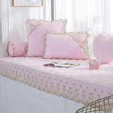 西子纱主卧飘窗垫窗台垫四季通用定制高端飘窗坐垫毯卧室阳台垫子可水洗 语格-粉色（升级款） 定做联系客服