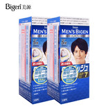 hoyu 日本原装进口美源发采遮盖白发染发剂自然黑色男士按压式棕黑色 7号自然黑色进口 80ml 2盒 盖白发