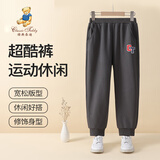 Classic Teddy男童裤子儿童裤装中大童装春秋季长裤休闲新款衣服 碳灰CT 160