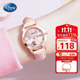 迪士尼（Disney）儿童手表女孩小学生6-12岁只看时间双日历防水手表实用61开学礼物