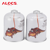 爱路客（ALOCS）户外燃气罐高山高寒气罐防爆液化丁烷丙烷气罐户外露营炉头燃料 高山气罐（红龙）450G 2罐