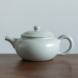 汝道汝窑茶壶单壶陶瓷功夫茶具家用过滤泡茶壶汝瓷可养开片复古泡茶器 汝窑汝意壶230ml