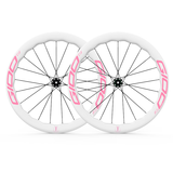 GIOO多特GIOO轮组F1波浪圈公路自行车碳纤维轮组碳刀轮毂碟刹中锁700C F1 PRO波浪圈 白色定制粉标 53 58mm