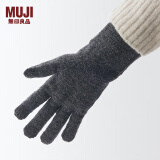 无印良品 MUJI 男女通用 羊毛混纺里起毛 触摸屏手套 无性别 男款女款 灰色 185/95mm