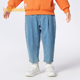 巴拉巴拉童装男童裤子简约日常儿童秋装小童宝宝长裤潮 牛仔浅蓝88101 130