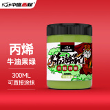 中盛画材 300ML丙烯颜料室外墙绘DIY手绘画鞋美甲大瓶桶装 牛油果绿美术写生