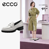 爱步（ECCO）爱步(ECCO)单鞋女乐福鞋厚底一脚蹬 摩登49001301378 石灰色36