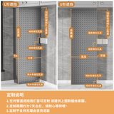 天颛下水管道装饰及遮挡厨房天然气热水器洞洞板燃气包管线箱置物架 定制1 详情咨詢客服