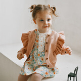 OAK FAMILY新品秋冬新品长袖毛衣全棉开衫女宝宝针织衫轻暖纯棉薄外套 粉色 100 cm