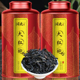 润虎茶叶 乌龙茶大红袍300g(150g*2罐)武夷岩茶肉桂茶叶礼盒装
