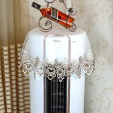 语斯绒空调防尘罩罩子盖布盖巾立式圆柱形柜机圆形开机简约空调罩布搭布 网纱双色 83cm圆形