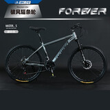 永久（FOREVER） 山地车自行车成人上班男女变速学生越野减震青少年单车公路赛车 钢架-辐条轮-灰色 26英寸 24速【加粗减震】数字变速