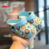 巴布豆儿童拖鞋1-3岁小童防滑凉拖鞋男童女童婴幼儿居家室内宝宝洞洞鞋 浅蓝78-1 24 内长16.5cm 适合脚长15.5-16cm