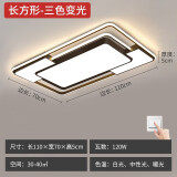 汇炫灯具组合全屋套餐吸顶灯大气主灯套装网红2025新款现代简约客厅灯 110*70CM三色变光