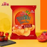 上好佳田园薯片 番茄口味薯片 休闲零食小吃 膨化食品 80g/包 番茄口味