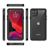 CallRun苹果11Pro手机壳防水iPhoneX/XR/XsMax/8Plus/7三防加厚防摔套 苹果11ProMax【黑色+透明】6.5寸