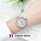 久久约记 JUJU.YJ学生手表女2025年新款夜光日历初高中女孩儿童指针考试防水石英表 蓝色