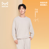 猫人（MiiOW）【肖战同款】男士睡衣男春秋亲亲棉圆领套头休闲家居服 礼盒装