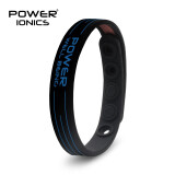 power ionics男女NBA篮球负离子健康能量手链运动配件礼品节日礼物学生手环 黑色蓝字