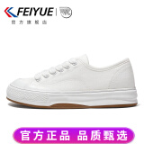 飞跃（Feiyue）女鞋透气帆布鞋男女春秋季百搭纯色情侣款休闲鞋子女士运动板鞋潮 白色 37