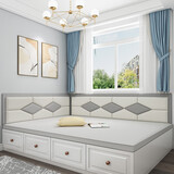 仙逸格（Xianyige）定制榻榻米软包墙围靠墙软包床头软包防撞贴床头靠背防撞炕围墙贴 灰菱角(颜色可换) 定制0.1平米-需提供尺寸给客服报价