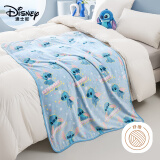 迪士尼（Disney）毛毯夏季午睡披肩绒毯空调毛巾被子办公室盖毯史迪奇100*150cm