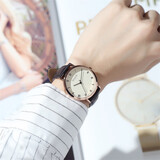 聚利时（Julius）手表男简约皮带时尚潮流百搭防水大气石英学生手表黑色JA-1365MA