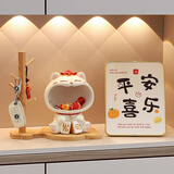 杞乐招财猫乔迁之喜搬家礼物摆件客厅玄关钥匙收纳置物架新居礼品装饰 铃铛猫+置物架+相框