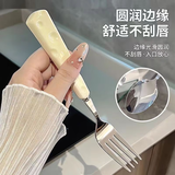 爱舒贝（AISHUBEI）可爱ins奶酪勺子叉子小麦筷子三件套学生儿童便携餐具收纳盒套装 可爱奶酪-单叉
