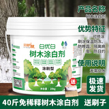 领沃大树涂白剂园林盆景树杆果树树木树干刷白防虫防冻防寒杀菌石灰粉 直涂型涂白剂】40斤*1桶+送毛刷
