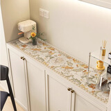 美若晨曦 鞋柜垫台面保护垫垫子餐边柜桌面垫玄关防滑电视柜防水防油桌垫 花边-阿蒂花圃皮纹鞋柜垫 30*80cm【尺寸支持定制】