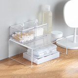 家の物语（KATEI STORY）日本亚克力U形置物架桌面增高分层架厨房隔层柜架子收纳鞋隔板 透明普通款（26*17.5*10cm）