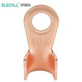伊莱科（ELECALL）OT-50A OT系列端子头 开口紫铜接线端子 铜裸端子铜鼻子 50个装