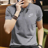 耐克（NIKE）polo衫男士夏季新款运动半袖体恤商务翻领休闲短袖透气T恤 FN3895-063棉质亲肤/灰色全棉 XL