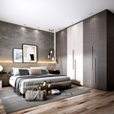 索菲亚全屋定制衣柜 卧室家具衣橱简易整体大衣柜组合中式风储物衣帽间 平米价/元