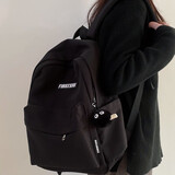 瑞潮（RUICHAO）书包女生初中高中大学生纯色极简风双肩包女2025新款原创小众背包