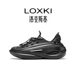 LOXKI（洛克斯基）Alpha洞洞鞋夏季户外运动凉鞋厚底洞洞鞋男女同款 黑武士-建议选择购买升级款 40