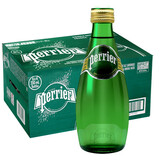 Perrier法国进口巴黎水气泡水Perrier含气天然矿泉水整箱罐装 330ml原味*1箱