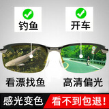 画尚（HALSANR）钓鱼开车眼镜专用看鱼漂高清偏光太阳镜男变色钓鱼开车墨镜日夜 日夜两用偏光黑框高清变色
