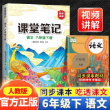 新版课堂笔记 六年级下册语文同步人教版教材解读全解 课前预习单重点知识梳理归纳学习参考资料