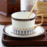瓷侠客咖啡杯碟套装高档精致英式下午茶茶具骨瓷杯碟勺套装陶瓷轻奢 【包金版】浪漫国度杯碟勺