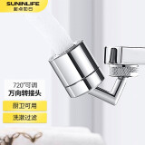 起点如日（QIDIANRURI） 万向水龙头延伸器防溅头可旋转卫生间洗漱延伸器起泡器 【精铜款】720°单档漱口器