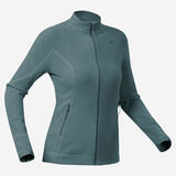 迪卡侬（DECATHLON）户外透湿抓绒女加厚摇粒绒抓绒衣保暖外套冲锋衣内胆MH100 全拉链-青绿色 2XL