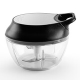 ownland 绞菜器手动多功能绞肉机 辅食手拉式肉馅蒜泥搅拌料理器 手动绞菜器-黑