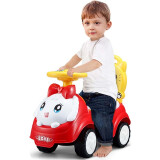 纽奇 儿童玩具 扭扭车1-2岁溜溜车宝宝音乐摇摆车四轮滑行车 红色 