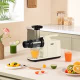 欧美爵士 原汁机低速西芹榨汁机家用渣汁分离果汁机全自动果蔬多功能慢磨机MV12 米黄色